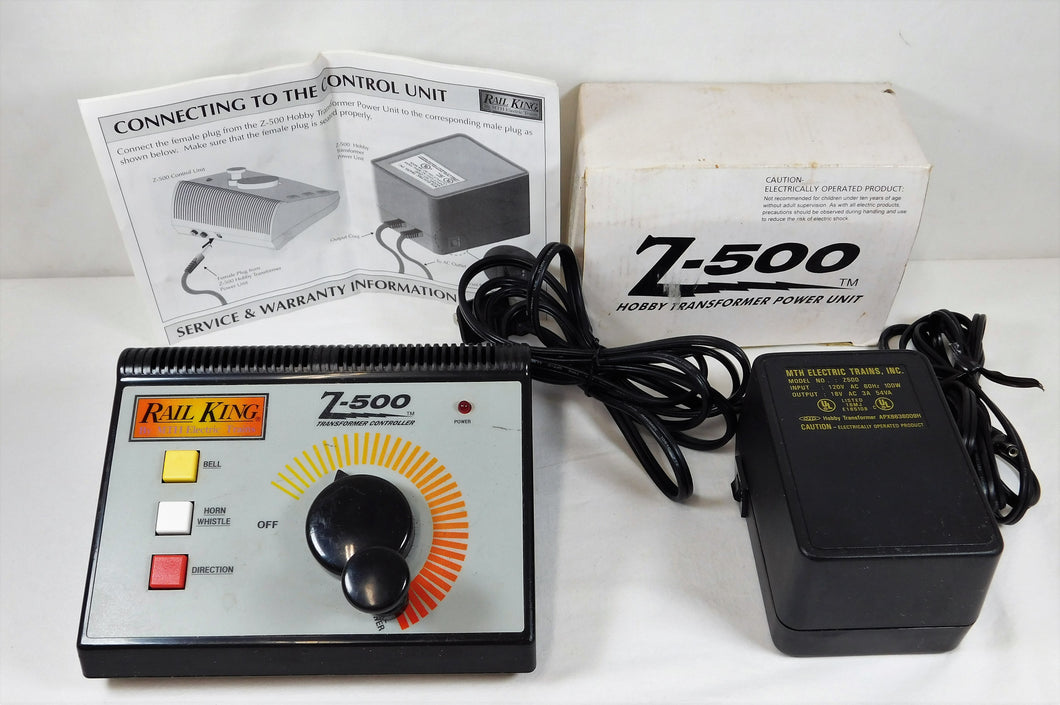 MTH Z-500 Transformer Controller & Power Unit 50 watts bell/whistle/direction O