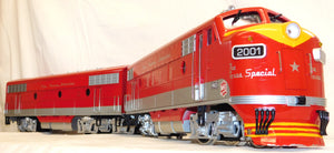LGB TEXAS SPECIAL F3 AA + 3 Passenger Cars CUSTOM PAINT G gauge scale Sound MKT