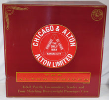 Load image into Gallery viewer, Lionel 6-31704 Chicago &amp; Alton Limited Steam Heavyweight Set O C&amp;A TMCC/Conventional  4-6-2
