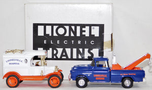 Lionel Eastwood B518 Lionelville Wrecker & Hospital Truck Emergency Vehicle O