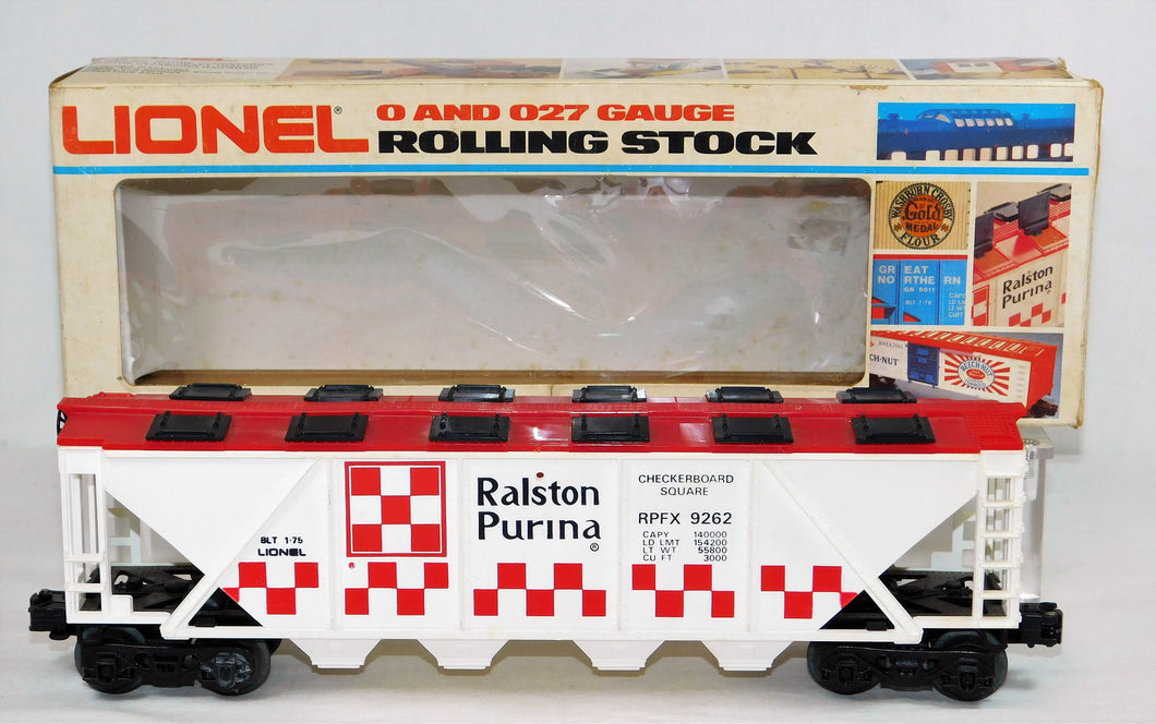 Lionel Trains 6-9262 Ralston Purina Quad Hopper w/12 opening hatches O Gauge 1975