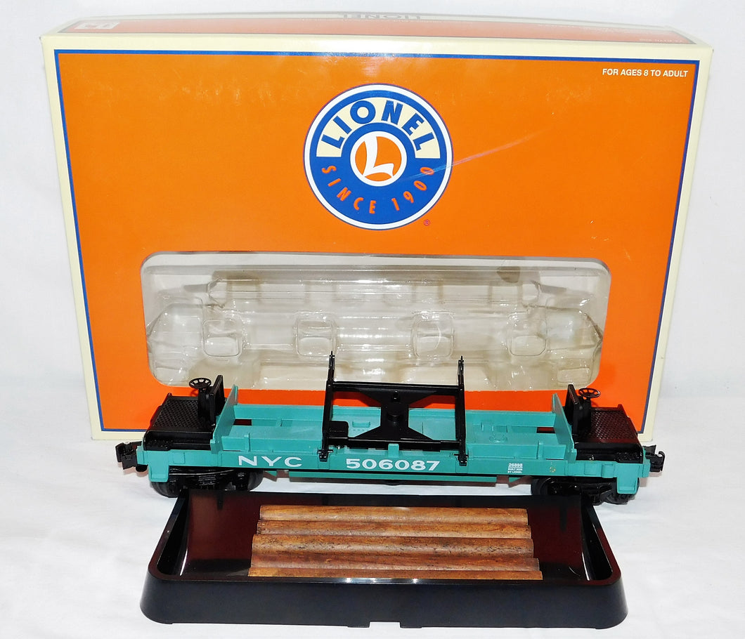 Lionel Trains 6-26898 New York Central Operating Log Dump Flat Car O NYC 506087