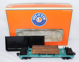 Lionel Trains 6-26898 New York Central Operating Log Dump Flat Car O NYC 506087