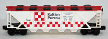 Load image into Gallery viewer, Lionel Trains 6-9262 Ralston Purina Quad Hopper w/12 opening hatches O Gauge 1975
