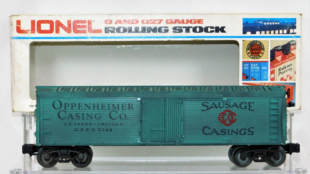 Lionel 6-5700 Oppenheimer Woodside Reefer Boxed Sausage Casings 1981 #1 in TOC