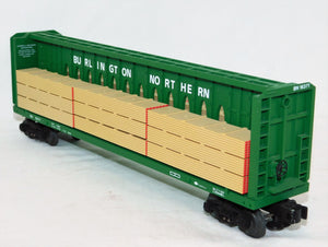 Lionel 6-16371 Burlington Northern I-Beam Flat car with Wood Load USA BOXED