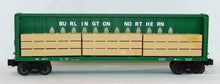 Load image into Gallery viewer, Lionel 6-16371 Burlington Northern I-Beam Flat car with Wood Load USA BOXED
