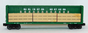 Lionel 6-16371 Burlington Northern I-Beam Flat car with Wood Load USA BOXED