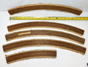 Tru Scale HO scale Roadbed Wooden Vintage 24" radius FIVE CURVES no rails