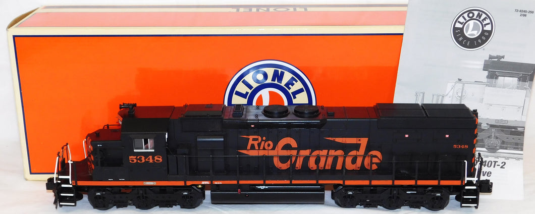 Lionel Trains 6-28247 Rio Grande SD40T-2 Powered Diesel Engine #5348 1/48 Std O