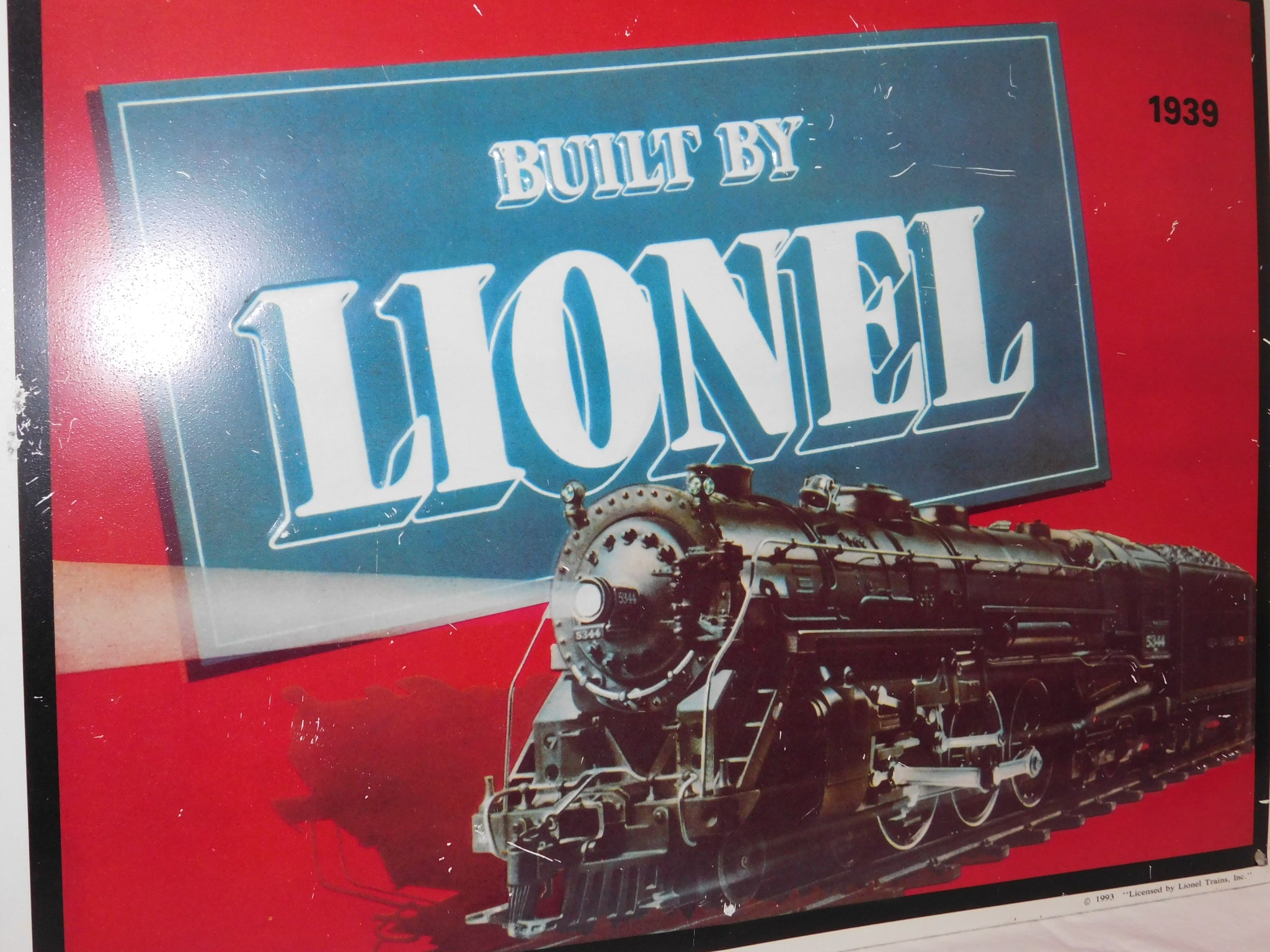 Built by Lionel Trains Tin Metal Sign Vintage Ad repro of 1939 catalog