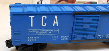 Load image into Gallery viewer, Lionel 6464-1965 TCA Blue Boxcar 6464 1965 Train Collectors Convention C-8 CLEAN bottom stamped
