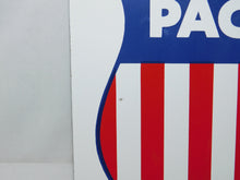 Load image into Gallery viewer, Union Pacific Railroad Shield Ande Rooney porcelain sign 8.5&quot; train room Retro look Herald
