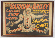 Load image into Gallery viewer, Ringling Brothers Barnum &amp; Bailey Circus CLOWNS 1000 Skits framed 27x 19.25&quot; old
