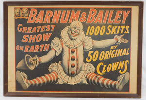 Ringling Brothers Barnum & Bailey Circus CLOWNS 1000 Skits framed 27x 19.25" old