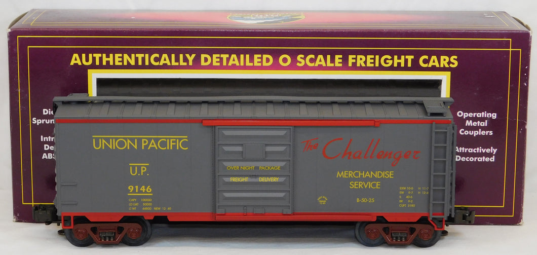 MTH 20- MT 9301L Union Pacific Challenger 40' Boxcar 1996 UP 9146 Merchandise O