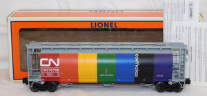 Lionel 6-19345 Canadian National 3-Bay Cylindrical Hopper Std O C9 2 Diff Sides!