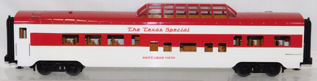 MTH TEXAS SPECIAL 60' streamlined ST LOUIS Vista Dome SCARCE Red/White Katy MKT