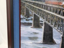 Load image into Gallery viewer, High Level Crossing Max Jacquiard S/N Giclee Framed Canvas Railroad 104/135 CP
