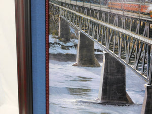 High Level Crossing Max Jacquiard S/N Giclee Framed Canvas Railroad 104/135 CP