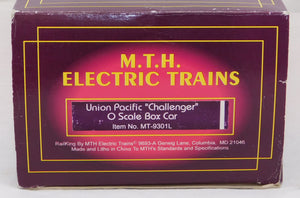 MTH 20- MT 9301L Union Pacific Challenger 40' Boxcar 1996 UP 9146 Merchandise O