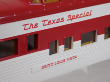 Load image into Gallery viewer, MTH TEXAS SPECIAL 60&#39; streamlined ST LOUIS Vista Dome SCARCE Red/White Katy MKT
