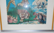 Load image into Gallery viewer, Cristiani Brothers Circus Big Wild Animals 1950s Poster FD Freeland FRAMED 35x29
