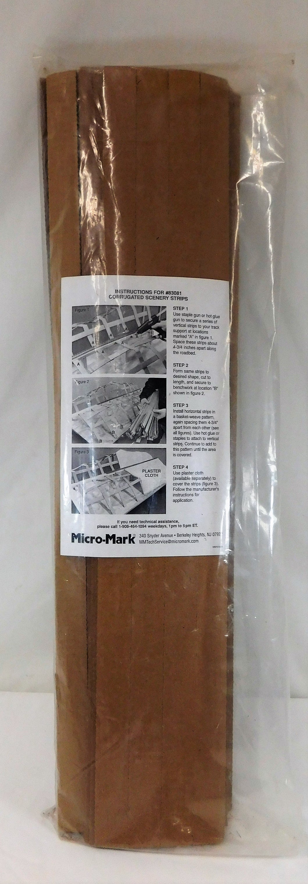 TWO Micro-Mark 83081 Corrugated Scenery Strips for Layouts 1
