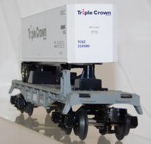 Load image into Gallery viewer, MTH 30-7616 Norfolk &amp; Southern Flat Car w/ Trailer Triple Crown O Boxed C8 60368
