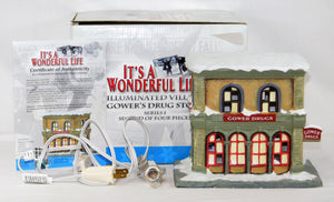 Enesco 846726 Gower's Drug Store It's A Wonderful Life Lighted village ser1 2of4