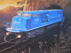 Lionel Trains Limited Edition Poster Conrail #5500 SD60M Diesel 22" x 18" Experience the Magic