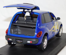 Load image into Gallery viewer, Maisto 2001 Chrysler PT Cruiser &quot;Hot PT&quot; flames 1/18 scale diecast w/stand car
