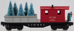 Lionel 6119 Postwar DL&W work caboose w/ Christmas Trees & Wreath Holiday car