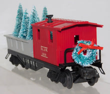 Load image into Gallery viewer, Lionel 6119 Postwar DL&amp;W work caboose w/ Christmas Trees &amp; Wreath Holiday car
