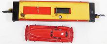 Load image into Gallery viewer, American Flyer 715 Unloading flat car 1948 repainted RED Manoil #707 coupe Works
