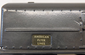 PREWAR American Flyer 490 Whistle Baggage O Gauge passenger car Gunmetal gray 3 rail