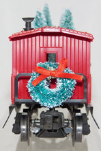Load image into Gallery viewer, Lionel 6119 Postwar DL&amp;W work caboose w/ Christmas Trees &amp; Wreath Holiday car
