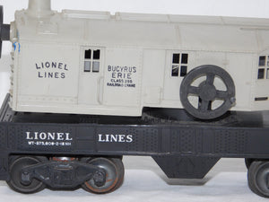 Lionel 6560 Gray Bucyrus Erie Crane Operates Works GREAT Vintage work train 1955