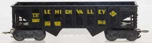 Marx 21429 Lehigh Valley Hopper Black w/ Yellow Print Tilt Couplers Postwar 50s