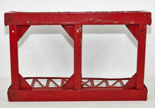 Load image into Gallery viewer, Lionel #270 metal bridge RED w/ pedestrian walkway Single Span Brass O Prewar
