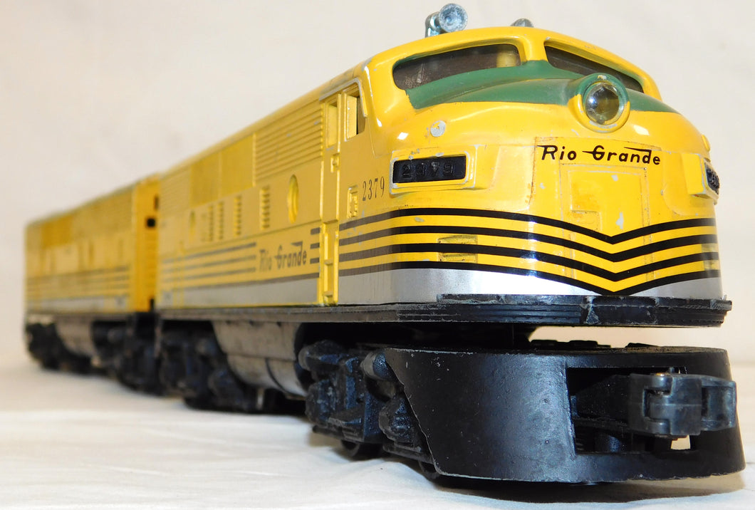 Lionel 2379 Denver Rio Grande F3 AB diesel 1957-8 runs Postwar F-3 original DRGW