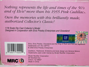 MRC TALKING ELVIS Presley 1955 Pink Cadillac 1/18 DIE CAST Car BOXED longRETIRED