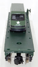 Load image into Gallery viewer, Menards 1169 US Army Total Force Flat car w/ Training Force Van Military train O Older inventory
