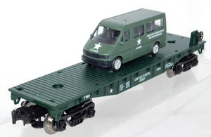 Menards 1169 US Army Total Force Flat car w/ Training Force Van Military train O Older inventory