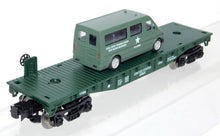 Load image into Gallery viewer, Menards 1169 US Army Total Force Flat car w/ Training Force Van Military train O Older inventory
