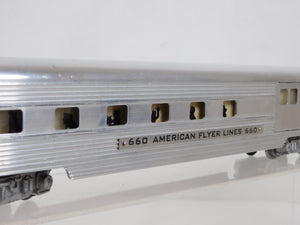 American Flyer 660 Aluminum Combination Car Metal lighted Combine 50s S KNUCKLE