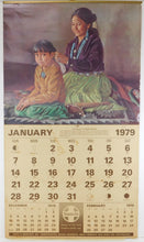 Load image into Gallery viewer, Santa Fe Railroad 1979 Wall Calendar Claudine Morrow Train station ATSF Original
