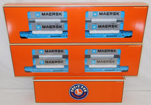 Load image into Gallery viewer, Lionel 6-21950 SD-70 MAERSK Maxi-Stack Set C-8++ Boxed w/ Lionel Factory Shipper
