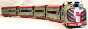 Marx 7675 M10005 Union Pacific Articulated passenger 5 CAR Set Red Blue Streamline UP
