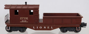 Lionel 6119-50 DL&W work caboose Brown 1956 Postwar Delaware Lackawanna  CLEAN